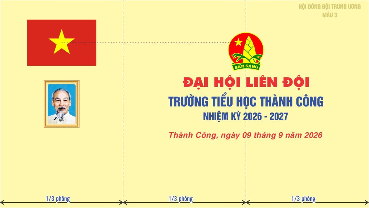 Mẫu phông Đại hội Liên đội số 3